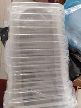 120/180/240/360 agujeros de plástico claro pendientes estante plegable pendiente de la pantalla de pantalla titular caja de almacenamiento