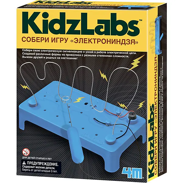 Набор для конструирования 4M KidzLabs Собери игру "ЭлектроНиндзя" | Игрушки и