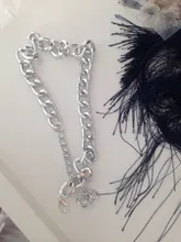 Collar cubano Punk Miami, cadena gruesa de aluminio, Color dorado, joyería para mujer 2020