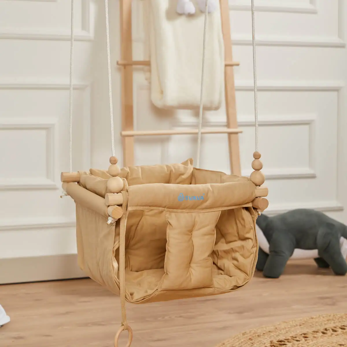 Conforto de madeira balanço do bebê, teto