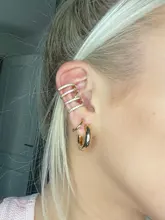 Pendientes de Clip retráctiles de acero inoxidable para mujer y niña, sin perforaciones, Piercing para la oreja, 2 unidades/paquete, Clips de pendientes