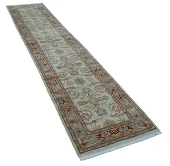

77x356 Cm Beige Handmade Oushak Runner Rug-2x12 Ft
