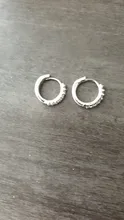 ANENJERY 925 de plata esterlina Simple circón de una sola fila pendientes para las mujeres brincos oorbellen pendientes de botón pendientes S-E14