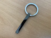 LLavero de barra 3D personalizado, de acero inoxidable, con cuatro coordenadas laterales, grabado personalizado, regalo para hombre y mujer