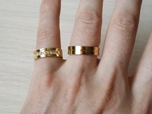 ELSEMODE romántico 6MM de acero inoxidable de titanio anillo de pareja amante de circón cúbico Color oro los anillos de boda para las mujeres los hombres tamaño 6-12