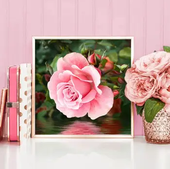 

Making Kit Diamond Mosaic Diamond painting АЖ-1704 "Rose in water"