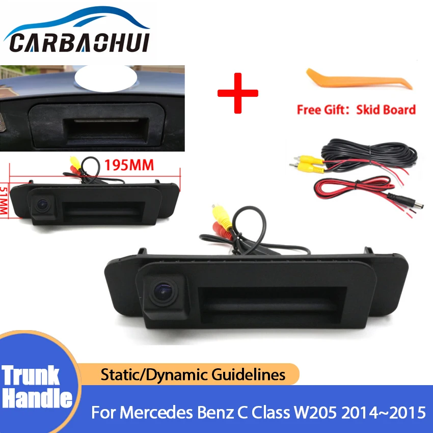 Car Trunk Handle Camera for Mercedes Benz C-class W205 2014-2015 Night Vision 