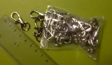 20 piezas de broche de pinza giratoria para llaveros, broche de pinza giratoria de oro, plata y bronce, llavero, accesorios de anillo de tecla dividida, cierres para fabricación de llaveros de 32mm