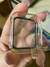 Para carcasa de reloj Apple 44mm 40mm iWatch 42mm 38mm parachoques de templado de vidrio de 44 42 38 42mm reloj de apple 4 4 5 SE 6