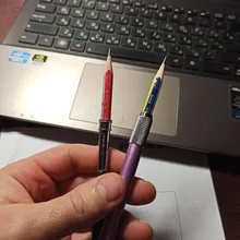 Extensor de lápiz de Color de doble cabeza de Metal, soporte ajustable para bocetos, escuela, oficina, pintura, suministros de arte, herramienta de escritura