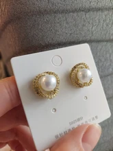 Pendientes de perlas geométricas inusuales para mujer, joyería exquisita a la moda, accesorios de lujo para fiesta, aretes, novedad de 2020