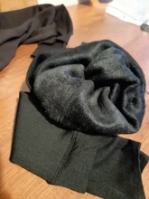 Invierno cálido de talla grande Leggins Color sólido terciopelo de las mujeres mallas de cintura alta elástico negro dropshipping. Exclusivo.