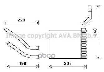 Радиатор Отопителя Ford: Galaxy(06-) 1.6 I 16v Turbo() Ava арт. FD6464