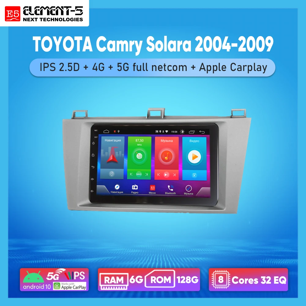 Автомагнитола ELEMENT-5 7 дюймов 2 ГБ + 32 Android 8 9 10 4G WIFI RDS DSP для TOYOTA Camry Solara | Автомагнитолы -1005002090934814