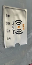 Uds de plata Anti Rfid titular de la tarjeta NFC bloqueo lector Identificación de bloqueo de tarjetero para tarjetas bancarias protección caso Metal tarjeta de crédito CASO DE ALUMINIO