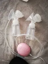 ZIMEITU-Bomba de leche eléctrica doble, succionadora potente de pezones, bomba de lactancia eléctrica USB con botella de leche para bebé, almohadilla de calor en frío