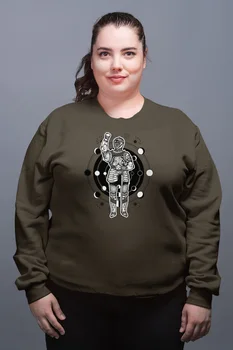 

Angemiel Wear Moon Phases Astronot Green Women Sweatshirts