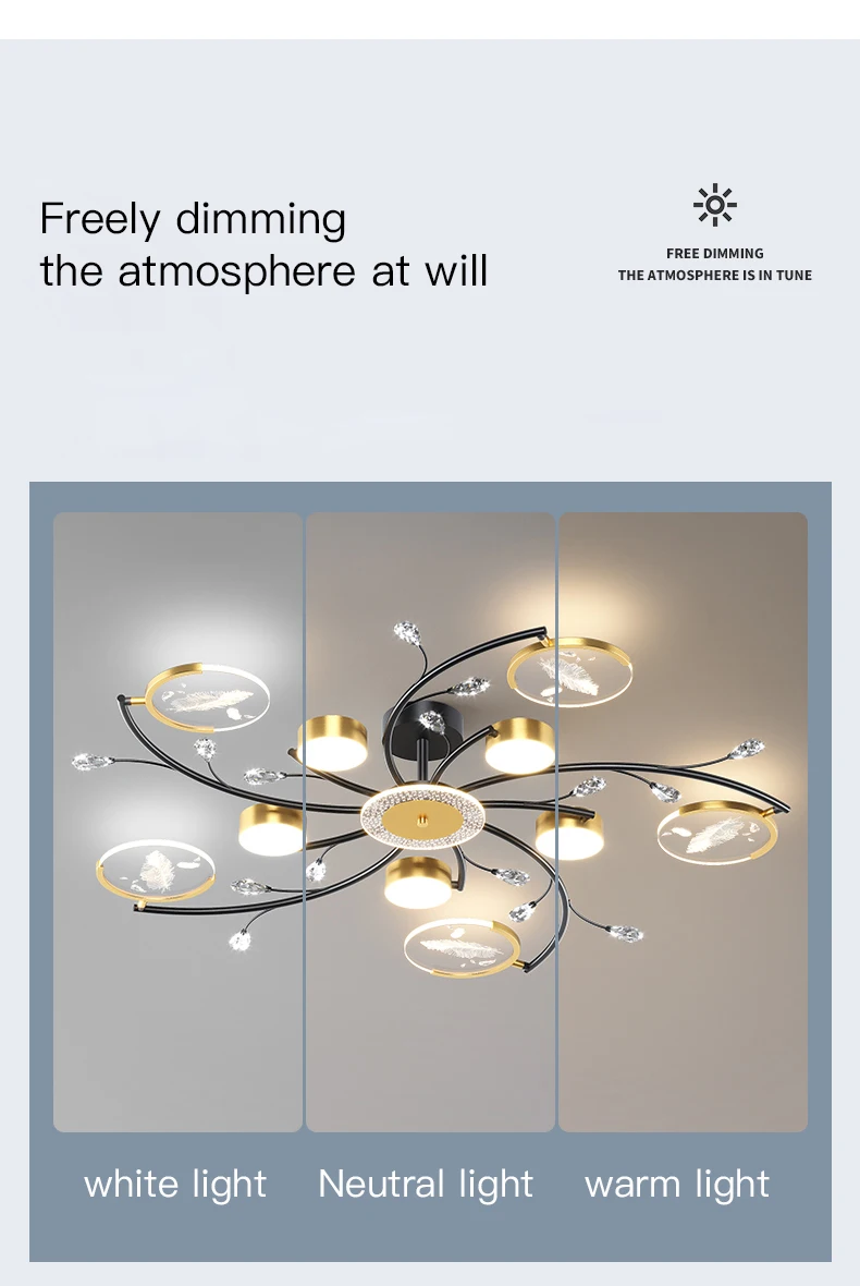 foyer chandelier Modern Minimalist LED Chandelier For Living Room Bedroom Kitchen Nordic Luxury Crystal Glass Dining Room Ceiling Pendant Lamp home depot chandeliers