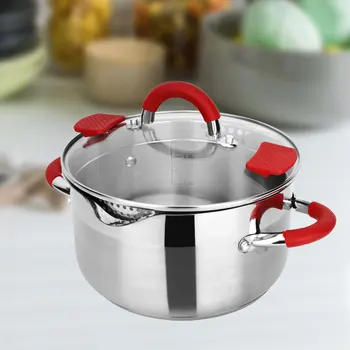

Thickened 304 Stainless Steel Cooking Soup Pot Stockpot 20CM 3.6L Saucepan Non-stick Kitchen Cookware For Induction Cooker