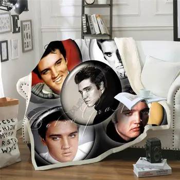 

Singer Elvis Patched Design Blanket Plush 3d Printed for Adults Sofa Sherpa Fleece Bedspread Wrap Throw Blanket Microfiber-8