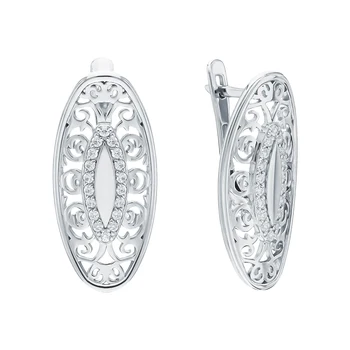 

Silver earrings with cubic zirconia sunlight sample 925