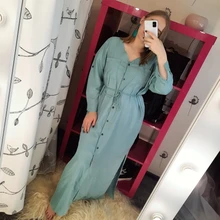 Tunic Beach Cover-Up Sarong Kaftan Swim-Wear Long Cotton -Q1111 Saida-De-Praia Vestido