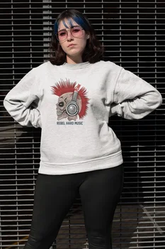

Angemiel Wear Music White Women Sweatshirts