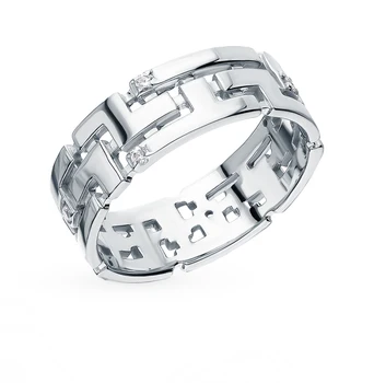 

Silver ring with cubic zirconia sunlight sample 925