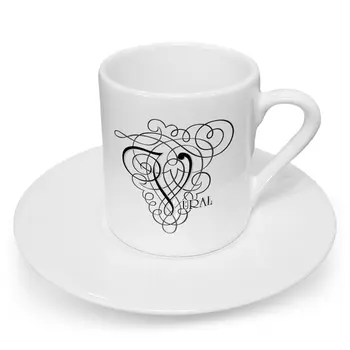 

Personalized Calligraphy V Letter Turkish coffee Cup (Model 2)
