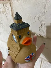 Juguetes de baño para bebés, pato de goma con sonido de pato amarillo, flotante al agua, ducha