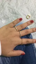 Docona-Conjunto de Anillos de perlas de cristal para mujer, Color dorado geométrico, corazón, dedo nudillo, joyería 2020