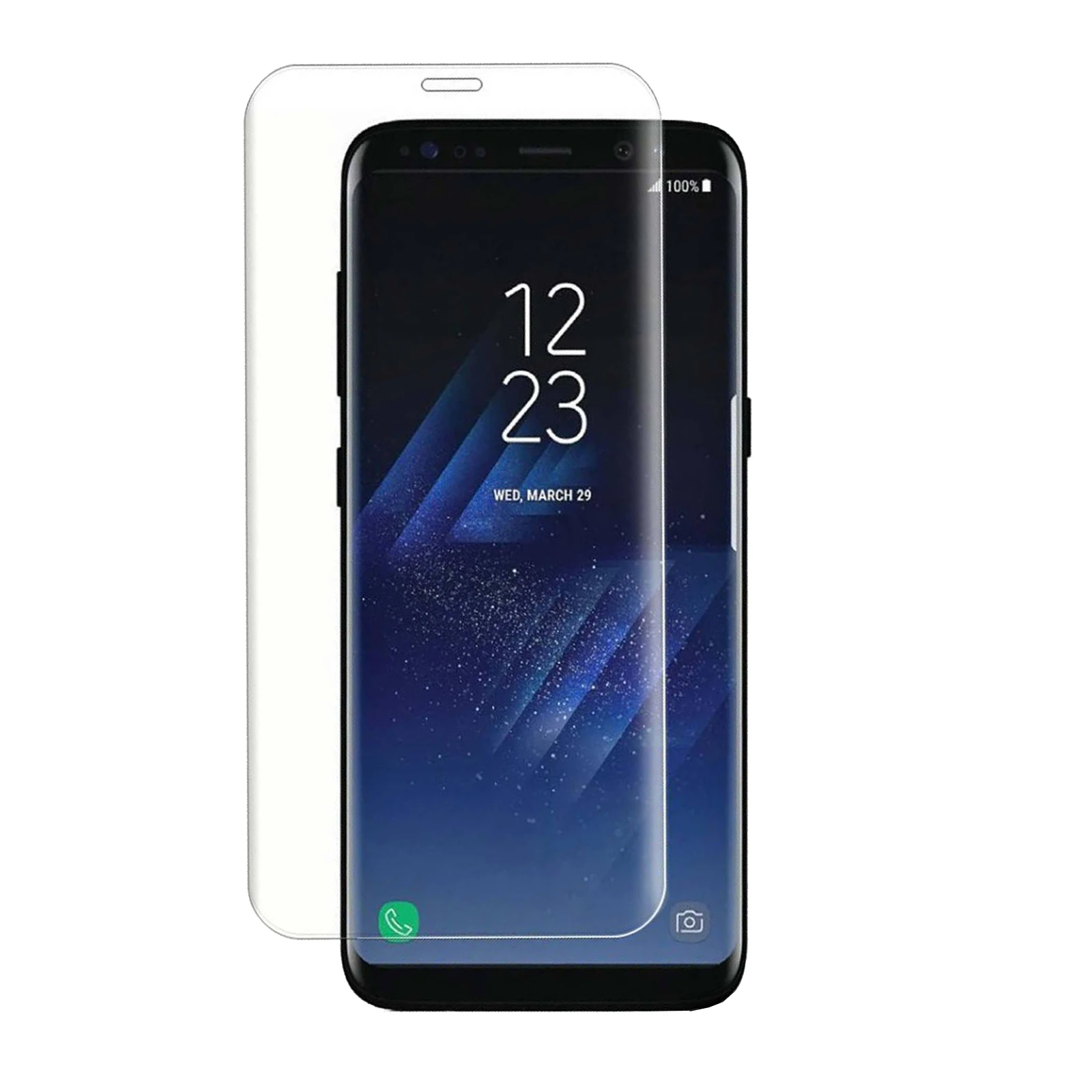 Закаленное стекло протектор для SAMSUNG GALAXY S8 полный передний - Цвет: Прозрачное закаленное защитное покрытие