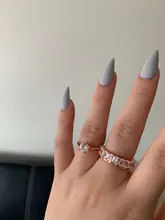 Anillos de boda clásicos para mujer, estilo Simple Forever, seis garras, Circonia cúbica, 3 colores, regalo de boda, joyería KCR033