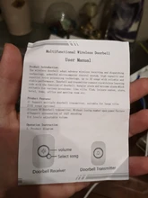 Timbre de puerta inalámbrico FUERS M557, 433Mhz, para hogar, bienvenida, 150M de largo, 32 canciones