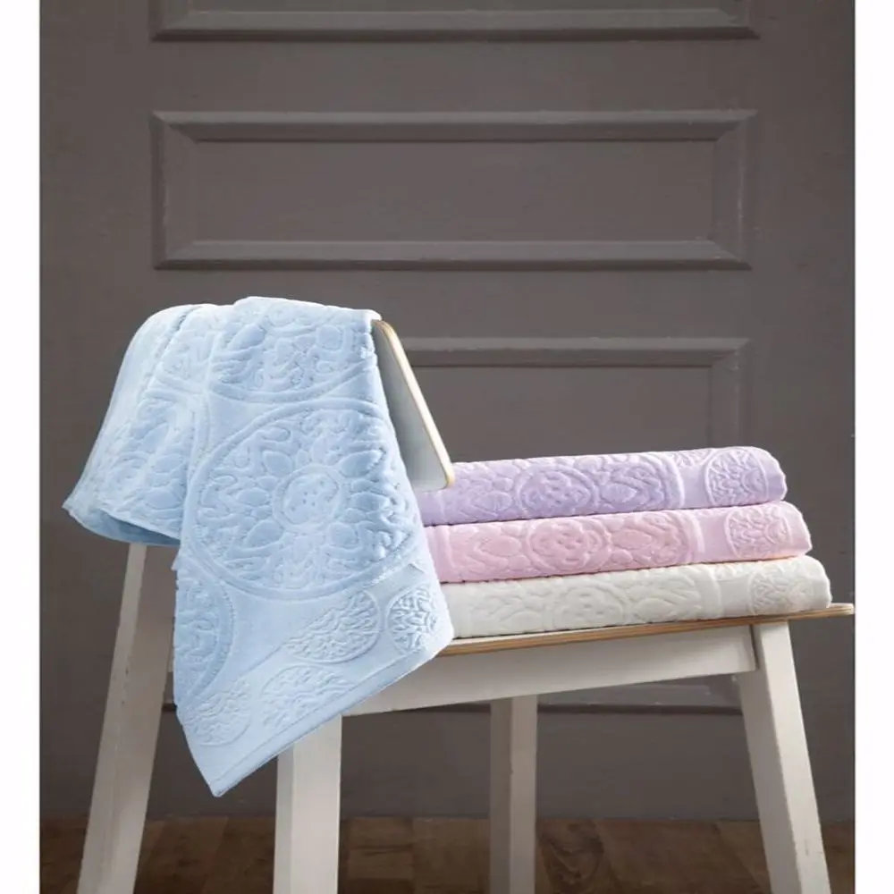 

High quality MIRA velvet jacquard face towel hand towel hair towel bath towel set of 6 pieces 50x90 size towels FREE SHİPPİNG