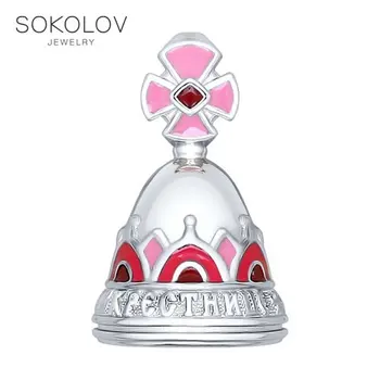 

Bell "godwoman", enamel Sokolov, fashion jewelry, silver, 925, women's/men's, male/female
