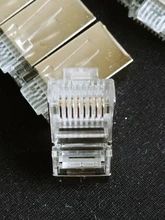 RJ45 Connector Shielded Rj-45-Plug Ethernet-Cables Network UTP Cat6a-Jack STP Cat5e Pass