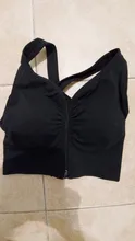 Women Underwear Top-Bras Athletic-Vest Fitness-Shirt Gym Yoga-Crop Push-Up Zipper Cloud Hide