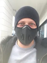 Máscara de cara de ciclista con filtros PM 2,5, Mascarilla anticontaminación con válvula de respiración de carbón activado para ciclismo