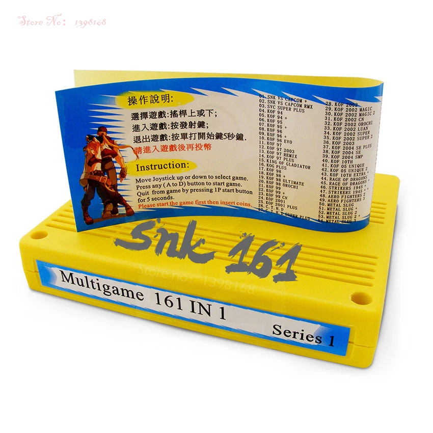 Cartuccia Multigames 161 In 1 Neo Geo Mvs Snk Cartuccia Jamma Arcade 161In1