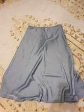 Marchitas de verano faldas mujer moda 2020 midi faldas Inglaterra Oficina satén alto cintura simple Falda larga elegante de las mujeres