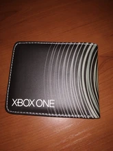 Game Xbox-cartera negra de doble pliegue para hombre, cartera pequeña para tarjetas de crédito y identificación