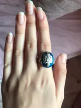 Vintage el vampiro diarios anillo Salvatore Damon Stefan Elena Punk anillos Lapis Lazuli azul cristal Moives de 6-12