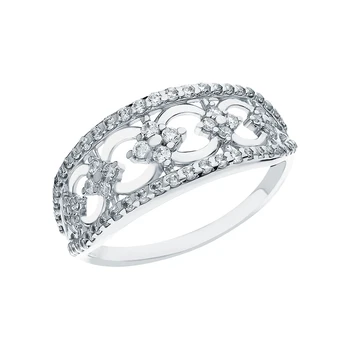 

Silver ring with cubic zirconia sunlight sample 925