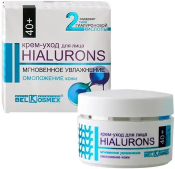 

Hialurons face Care Cream 40 + instant moisturizing skin rejuvenation belcosmex
