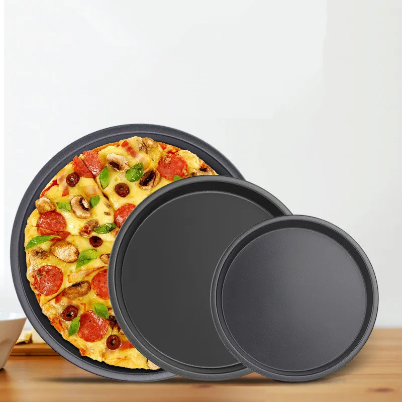 6 7 8 inch Pizza Plate Round Deep Dish Pan Tray Carbon Steel Non-stick Stone Mold Baking Tool Form for pizza | Дом и сад