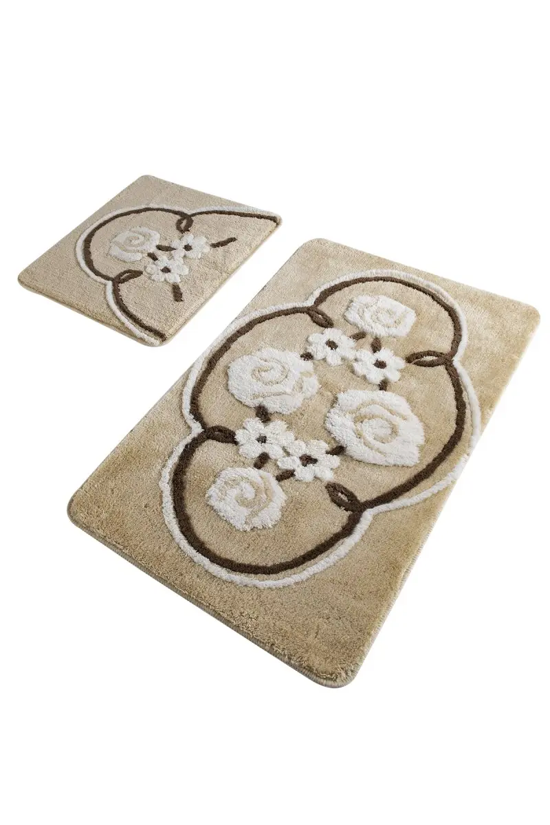 

Bath Mats Non Slip Anti Mould Mats Non Slip Anti Mould J'Adore Stone 2'Li Set 60X100 Cm- 50X60 Cm