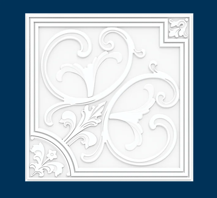  Polsis PT17 Decorative Styrofoam (EPS) Ceiling Panel Boards (8 pieces) - 4000315883856