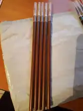 Pincel de acuarela con gancho grande para estudiantes, herramienta de pintura de papelería, Arte Artístico, caligrafía china, color marrón y negro, 5 uds.