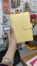 Cubierta de cuaderno de cuero A5/A6, carpeta en espiral, libro planificador colorido, cubierta de repuesto, artículos de papelería Kawaii